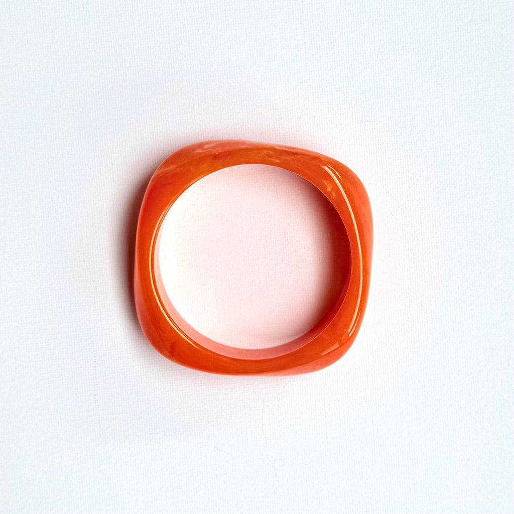 Swirl Acrylic Bangle: Tangerine