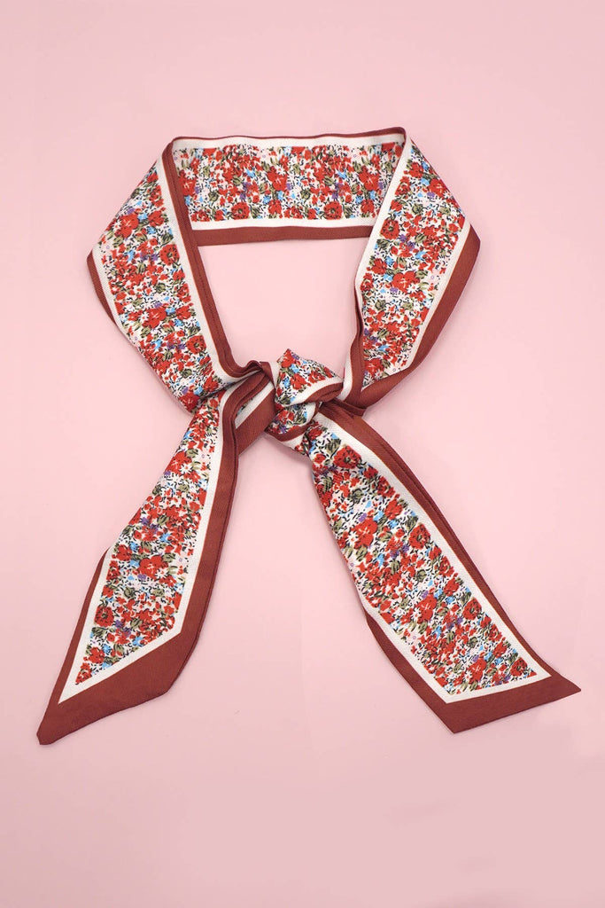 Silky Twilly Scarf: Soft Focus Floral