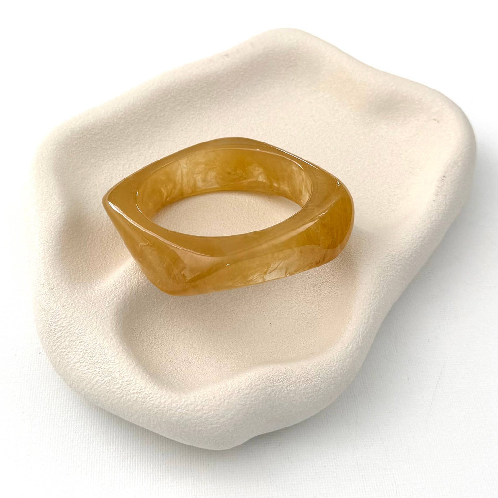 Swirl Acrylic Bangle | Honey