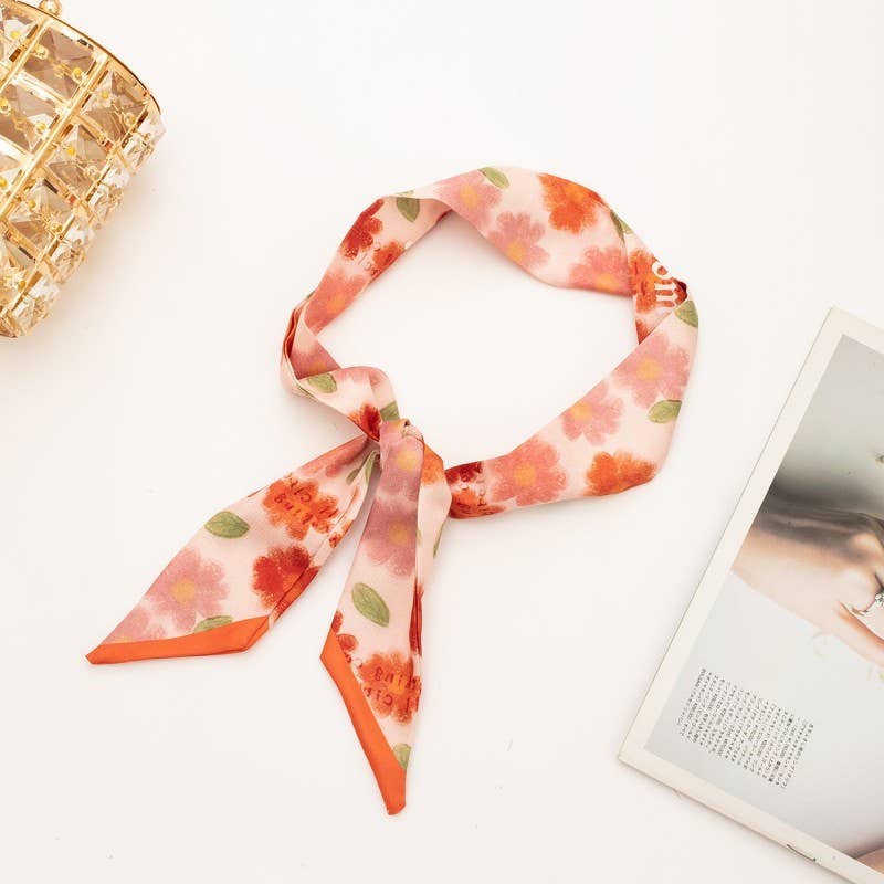 Silky Twilly Scarf: Soft Focus Floral