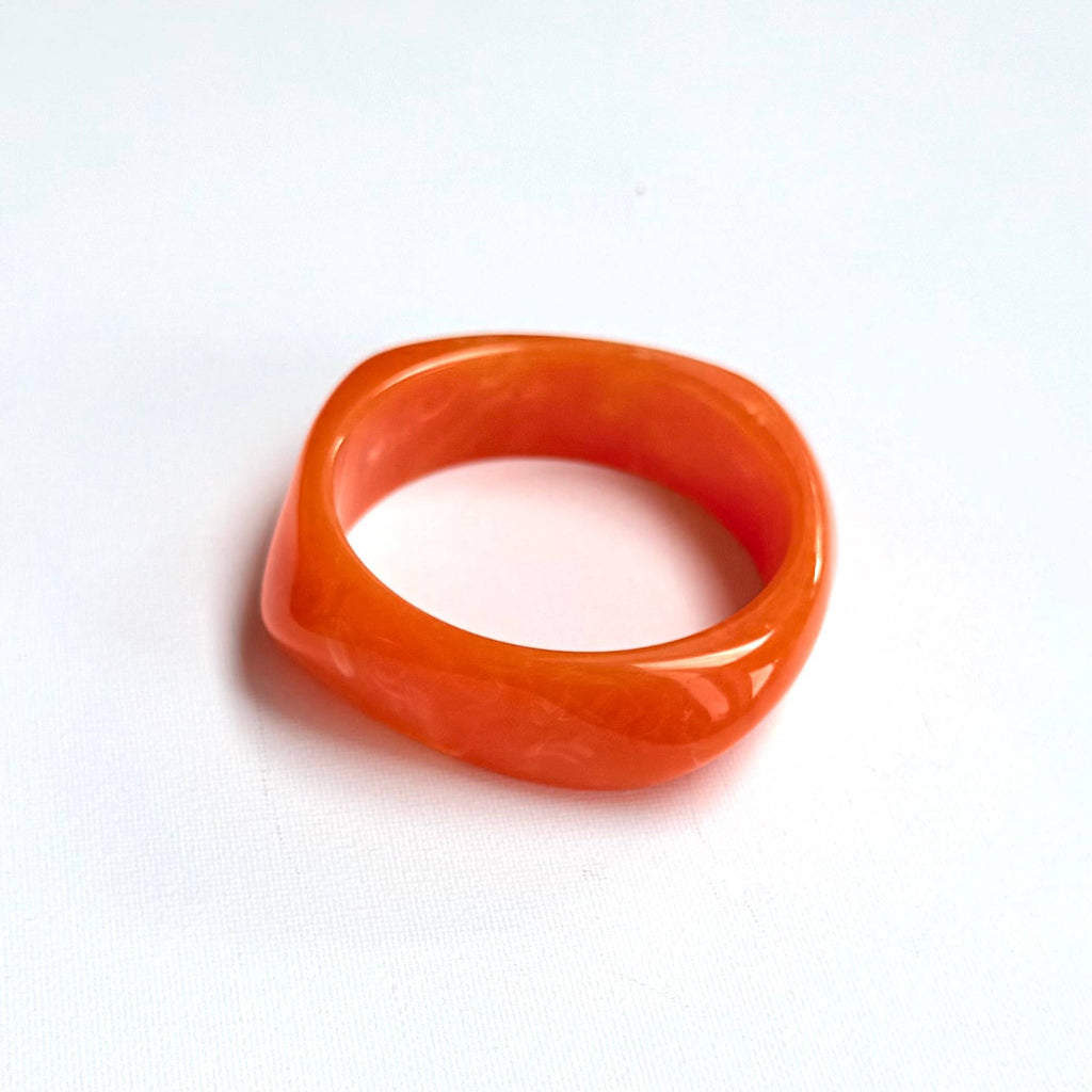 Swirl Acrylic Bangle: Tangerine