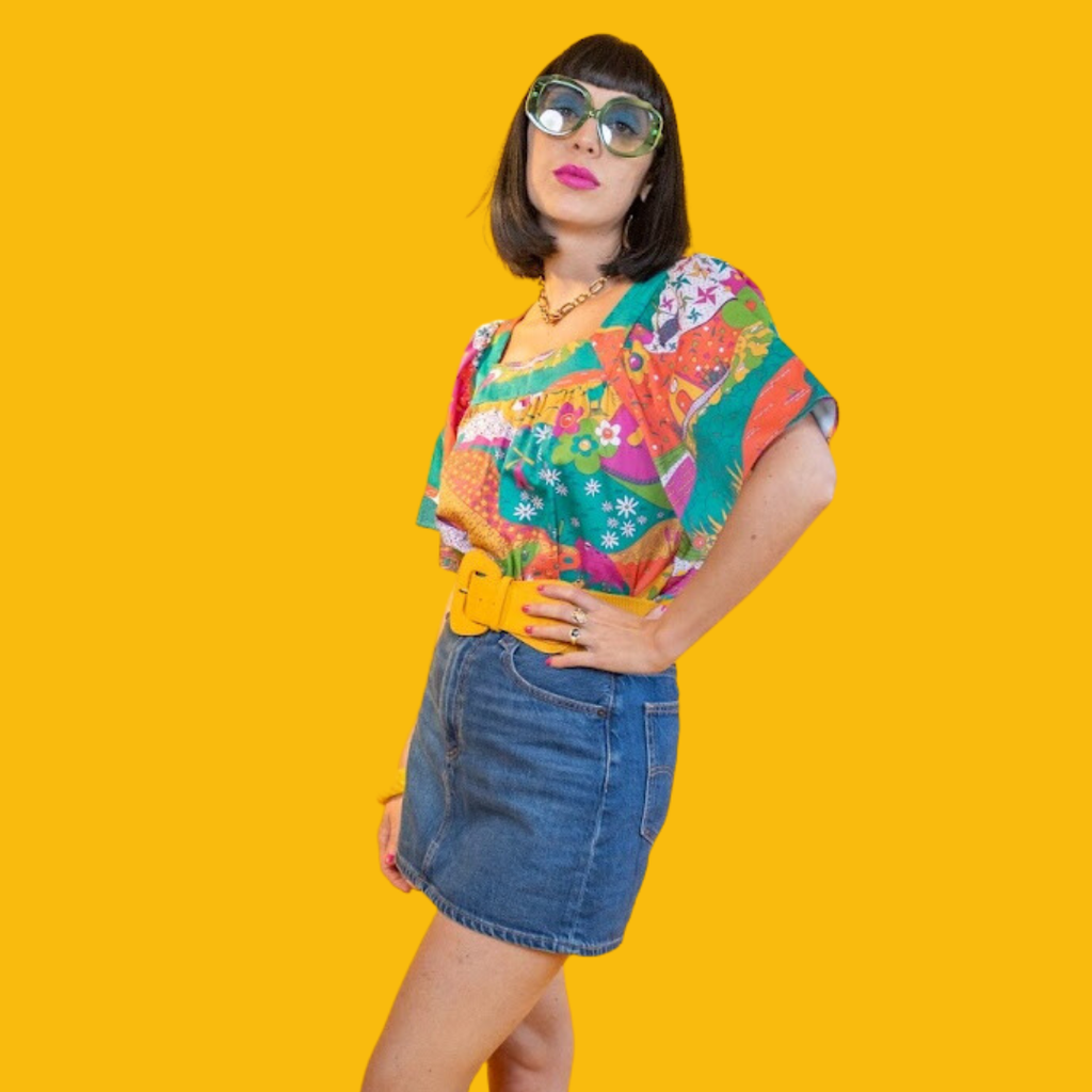 Rainbow Valley Peasant Top
