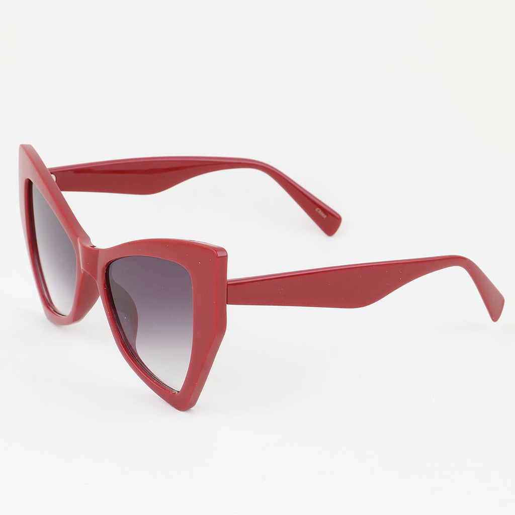 Sharp Geometric Cateye Sunglasses