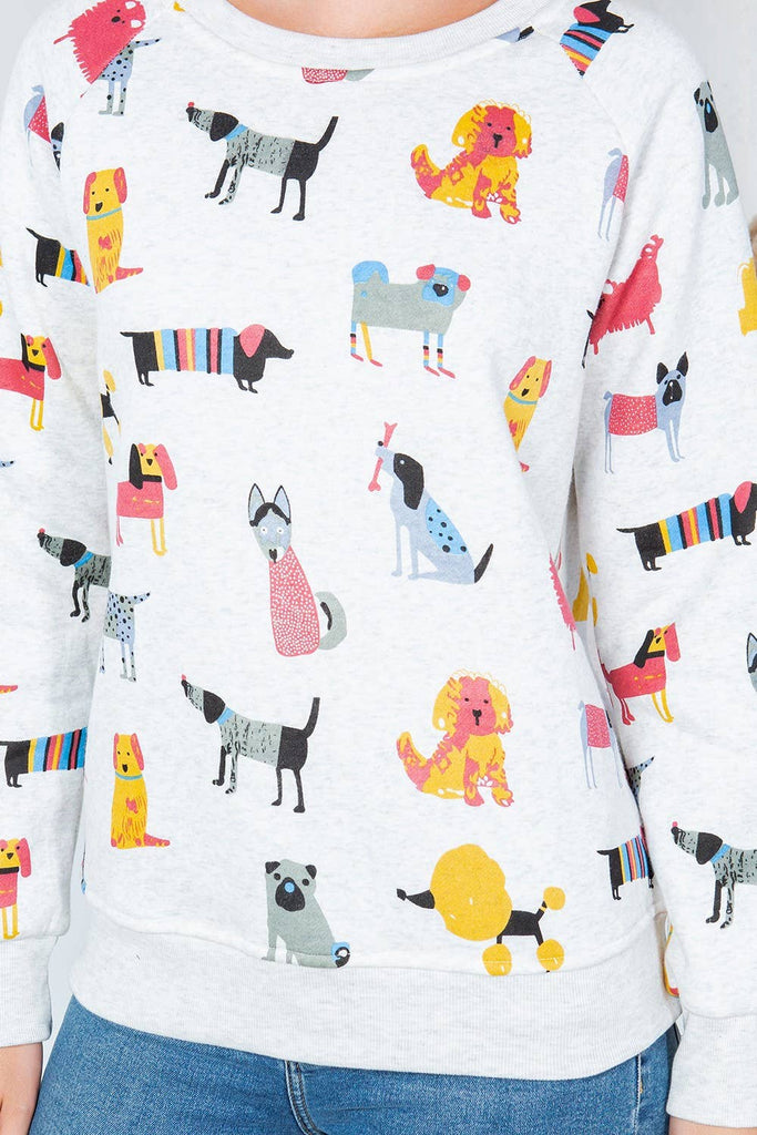Colorful Canines Fleece Sweatshirt