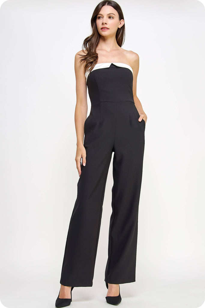 Tailored Tuxedo Jumpsuit