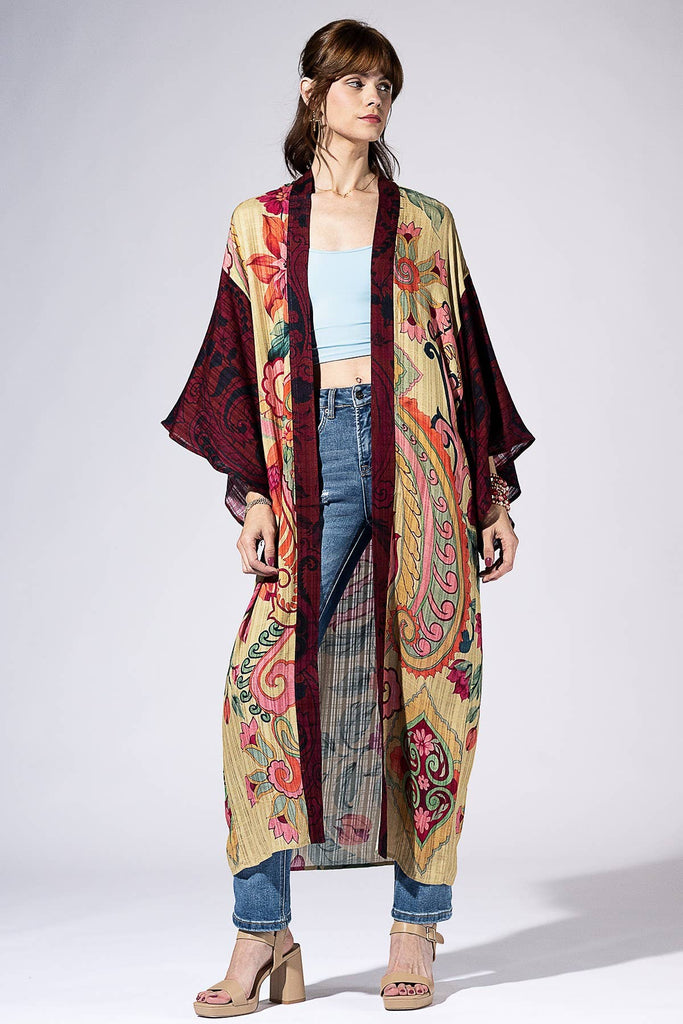 Firekiss Dahlia Paisley Kimono