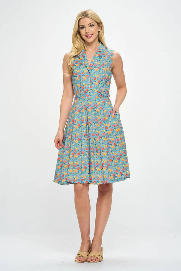 Poppin' Poppies Cotton Dress