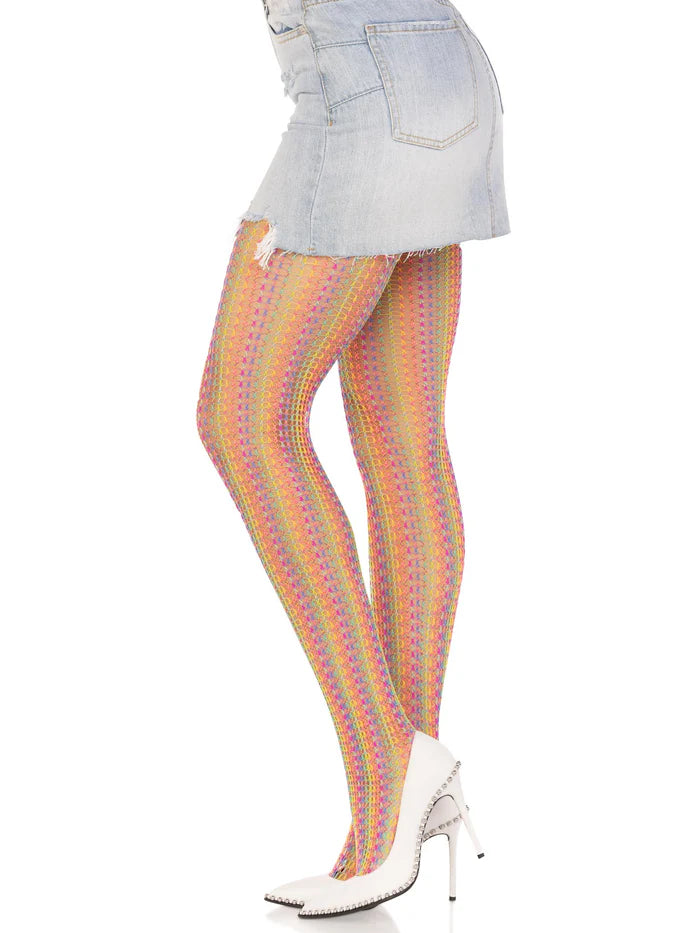 Rainbow Crochet Fishnets