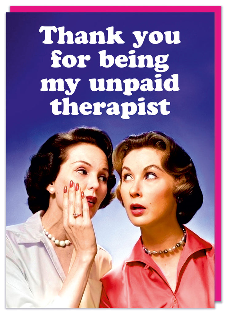 Thank You Unpaid Therapist Card