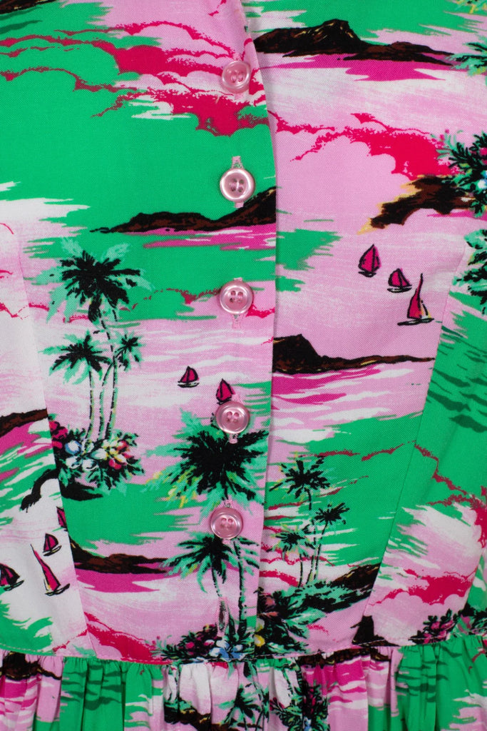 Polynesian Poolside Dress- Only XL