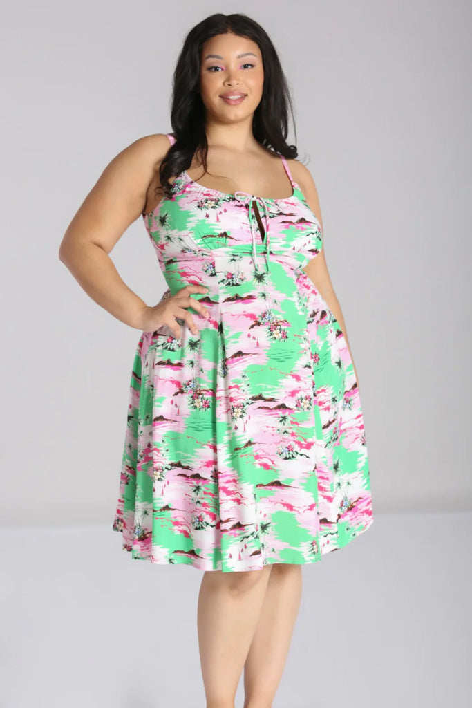 Polynesian Poolside Dress- Only XL