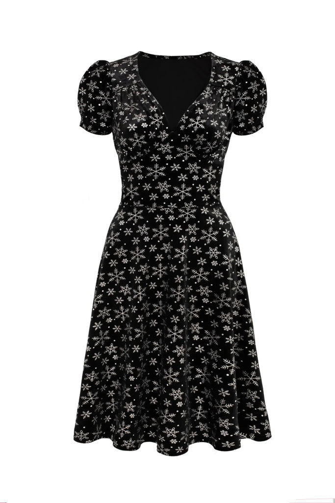 Perfect Snowflake Velvet Dress