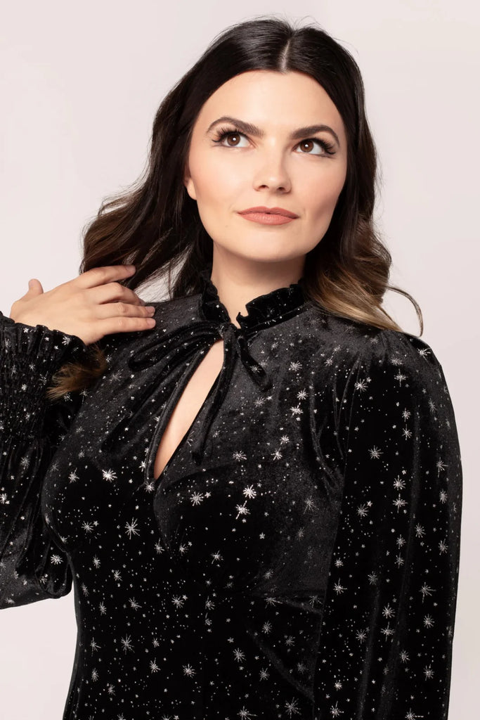 Starry Night Velvet Dress