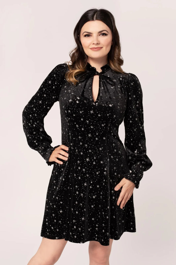 Starry Night Velvet Dress