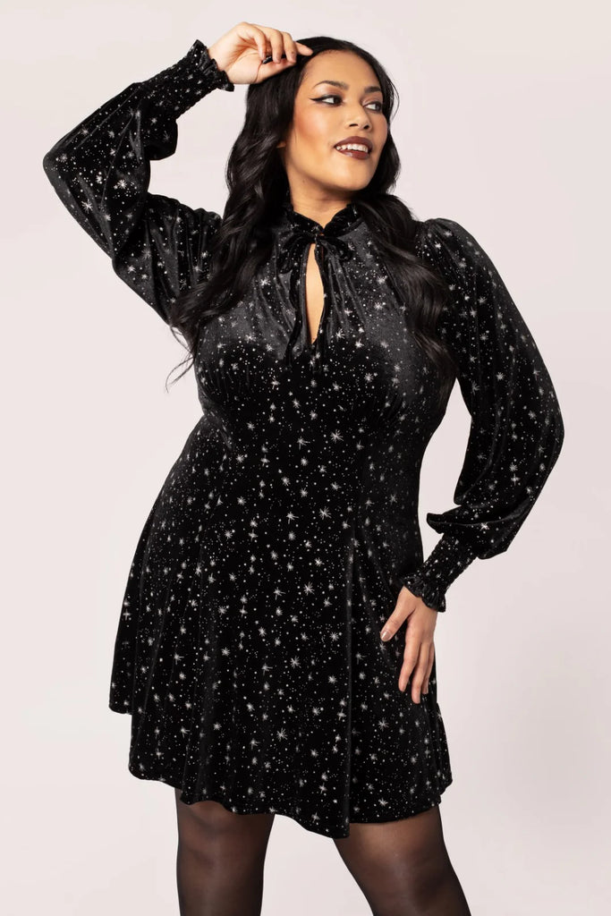 Starry Night Velvet Dress