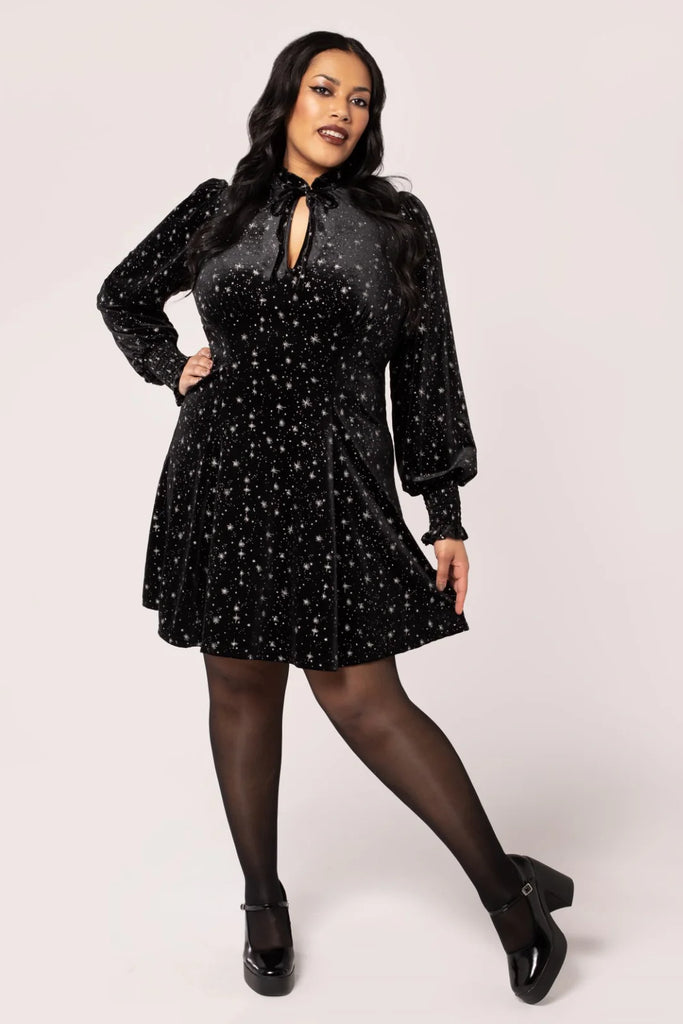 Starry Night Velvet Dress