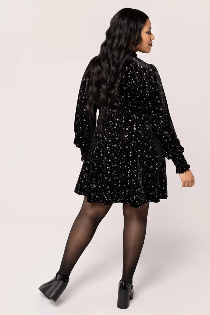 Starry Night Velvet Dress