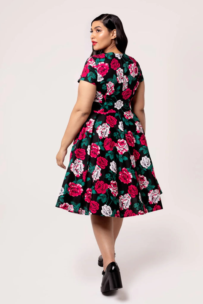 Painted Roses Swing Dress