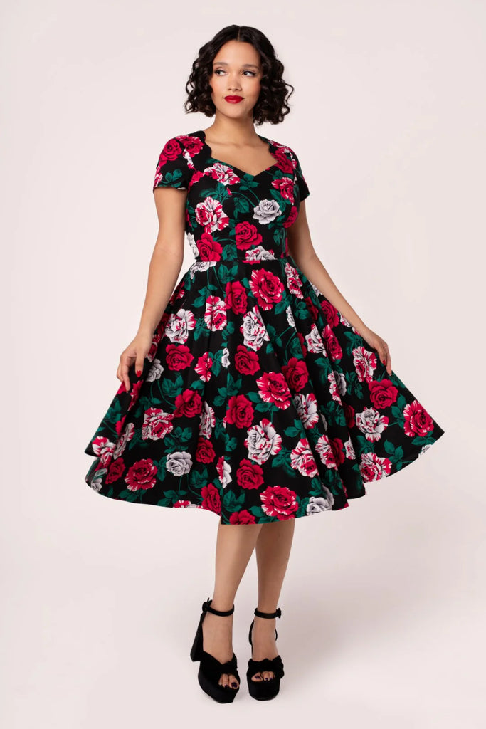 Painted Roses Swing Dress