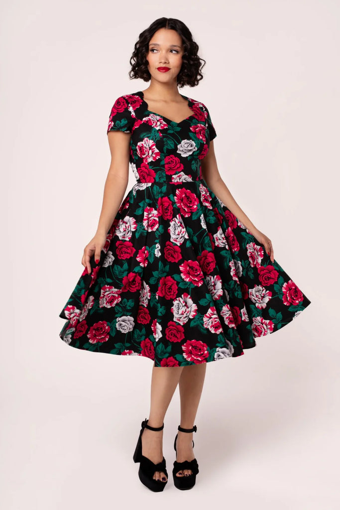 Painted Roses Swing Dress