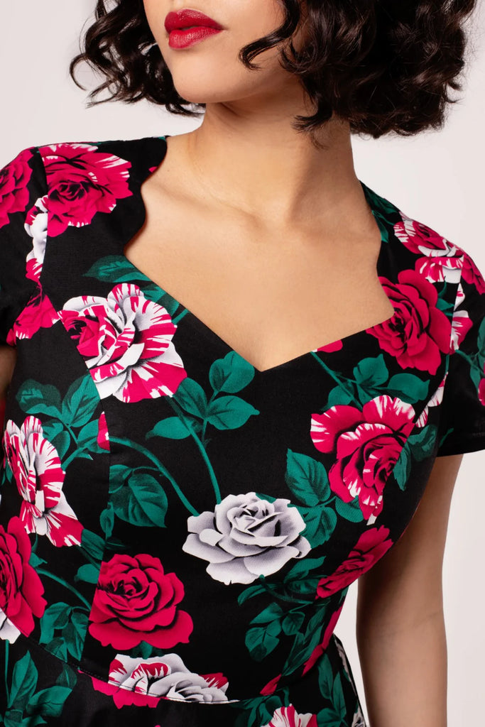 Painted Roses Swing Dress