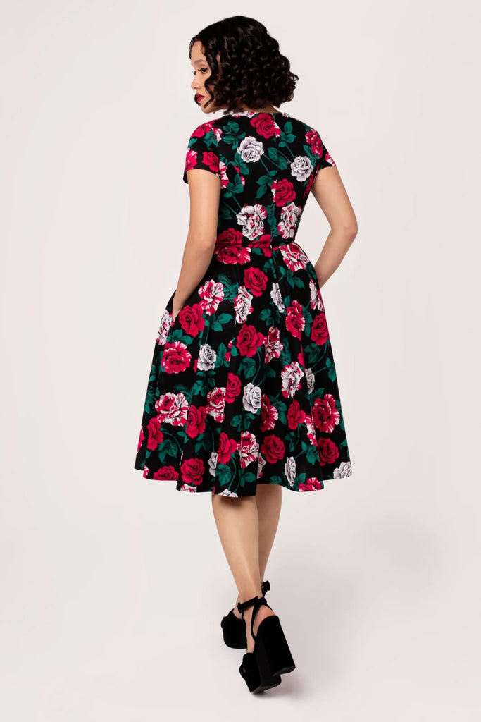 Painted Roses Swing Dress