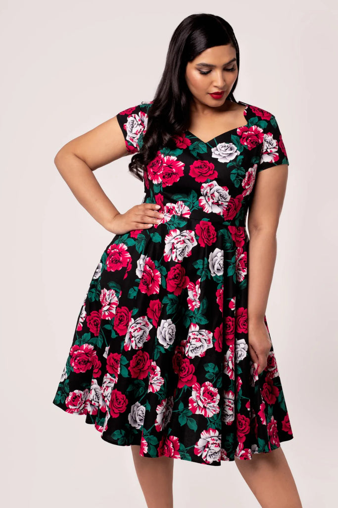 Painted Roses Swing Dress