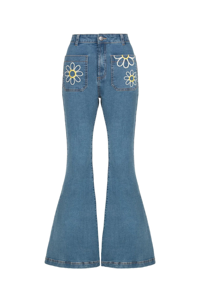 Flower Power Bellbottom Jeans