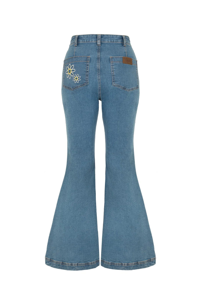 Flower Power Bellbottom Jeans