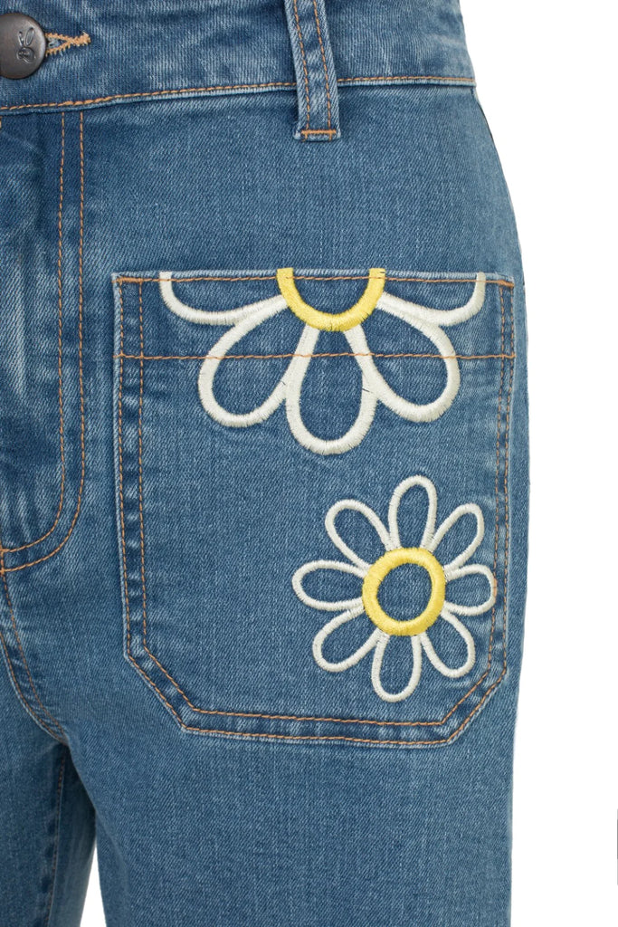 Flower Power Bellbottom Jeans