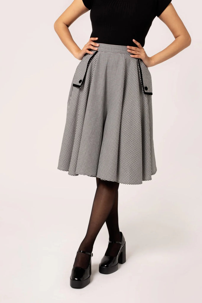 Houndstooth Teddy Skirt