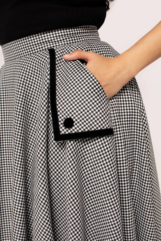 Houndstooth Teddy Skirt