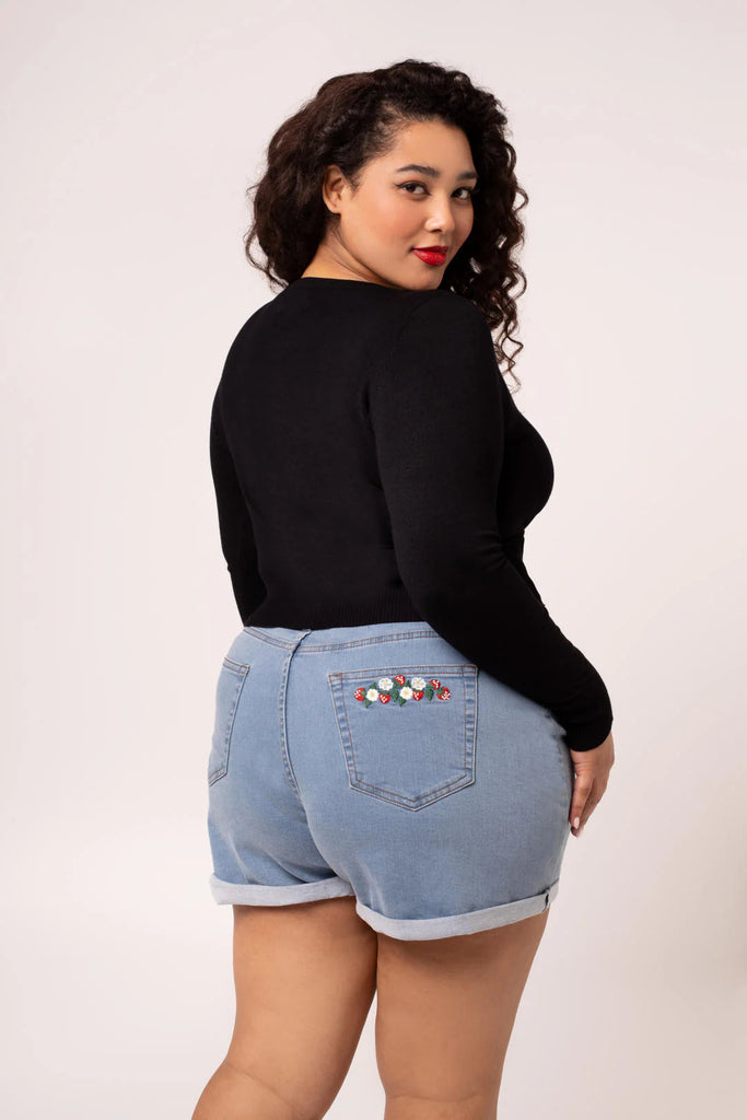 Strawberry Denim Shorts