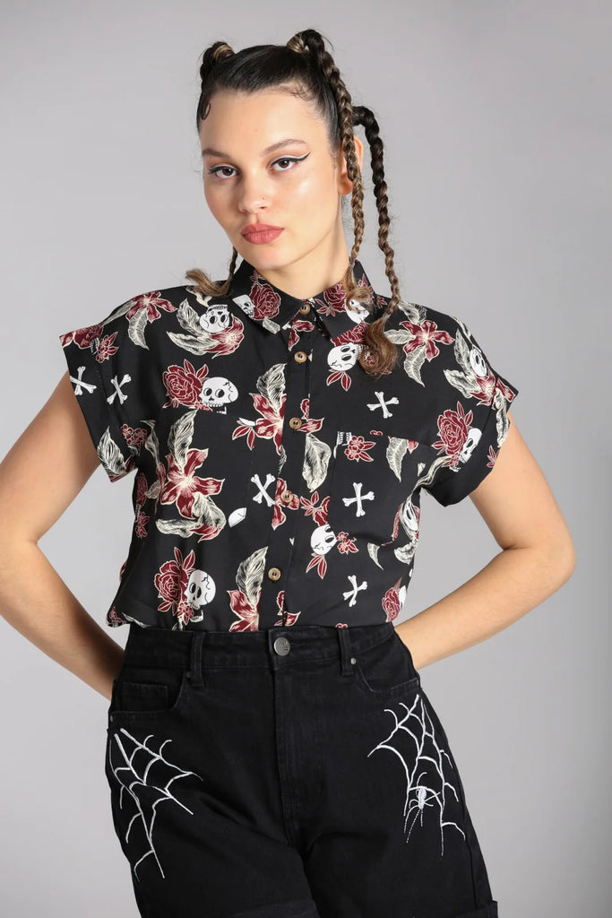 Alani Bone Garden Blouse