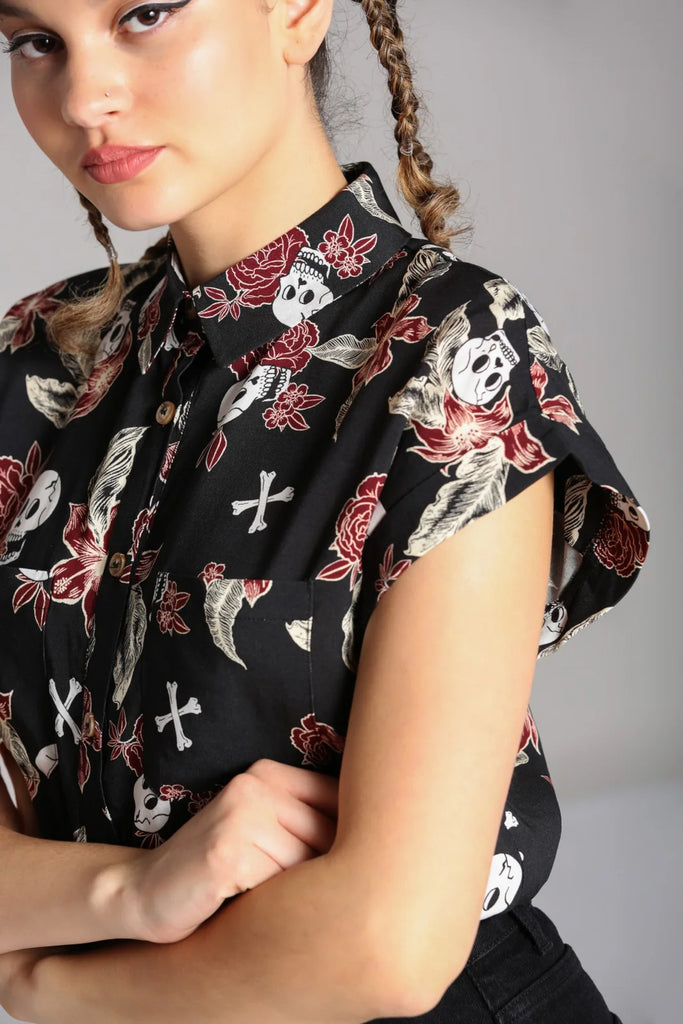Alani Bone Garden Blouse