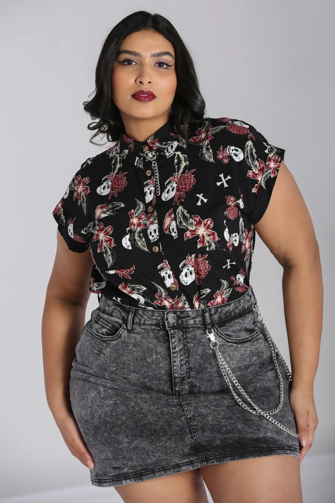 Alani Bone Garden Blouse
