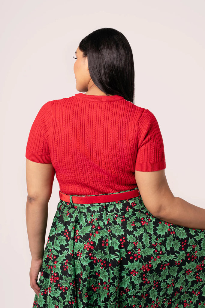 Poinsettia Holiday Sweater
