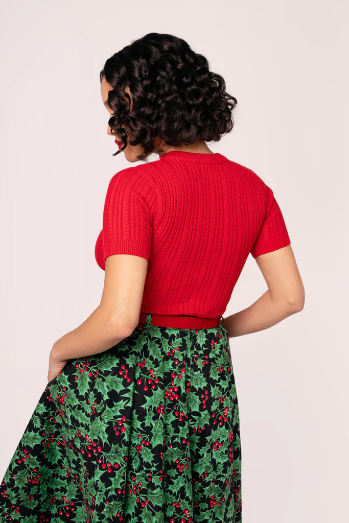 Poinsettia Holiday Sweater
