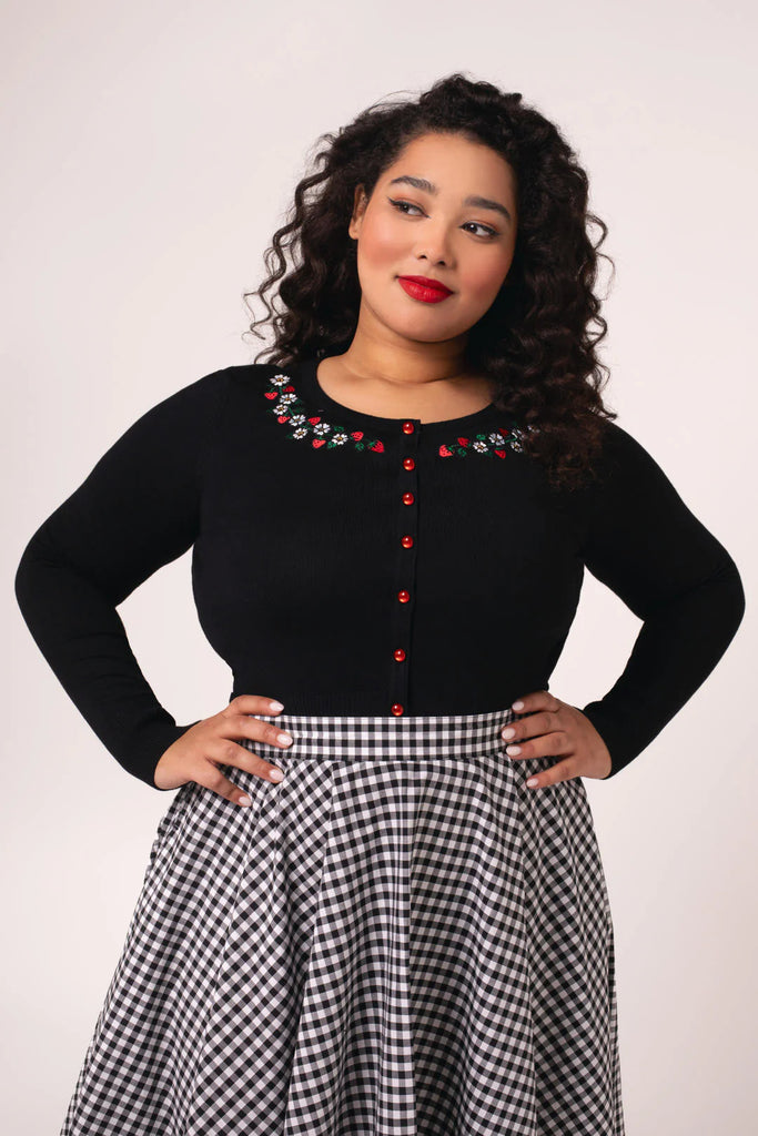 Francoise Strawberry Cardigan