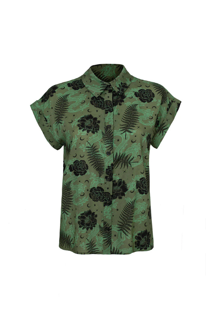 Mystical Moss Button Down Shirt