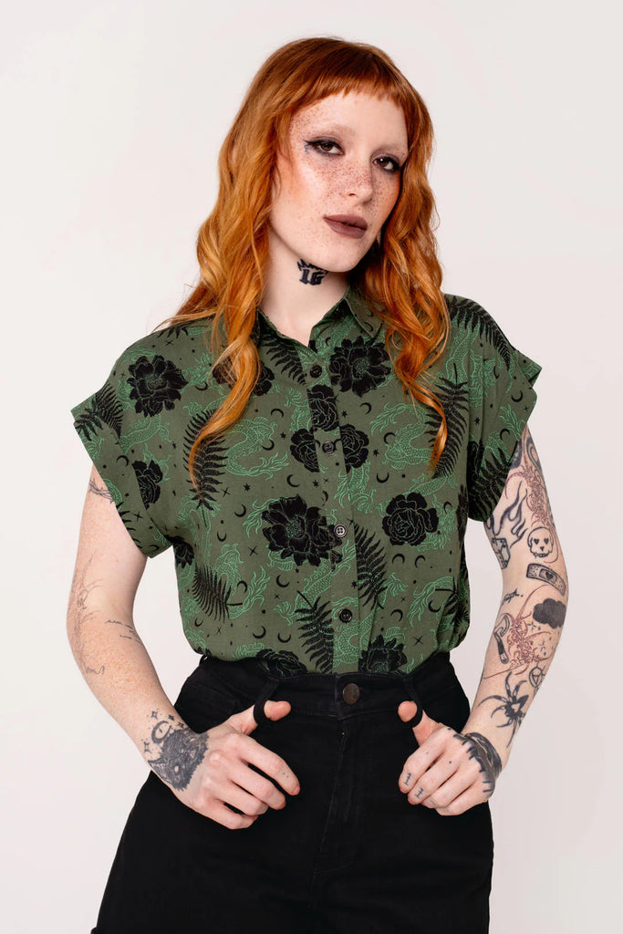 Mystical Moss Button Down Shirt