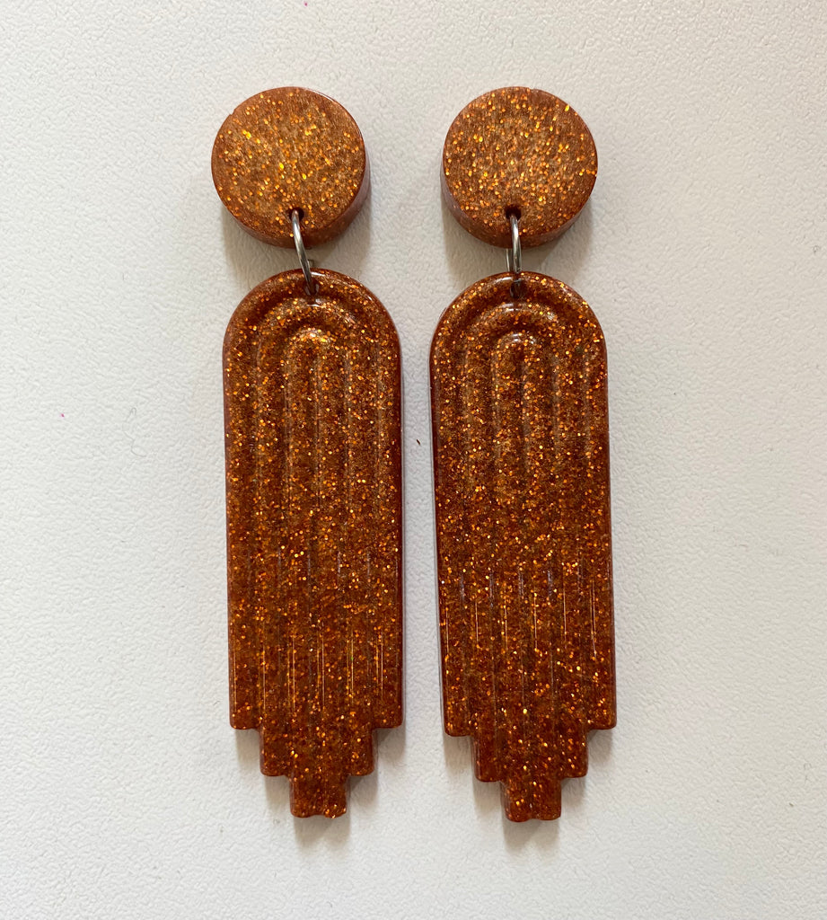 Art Deco Doll Earrings-Handmade Locally!