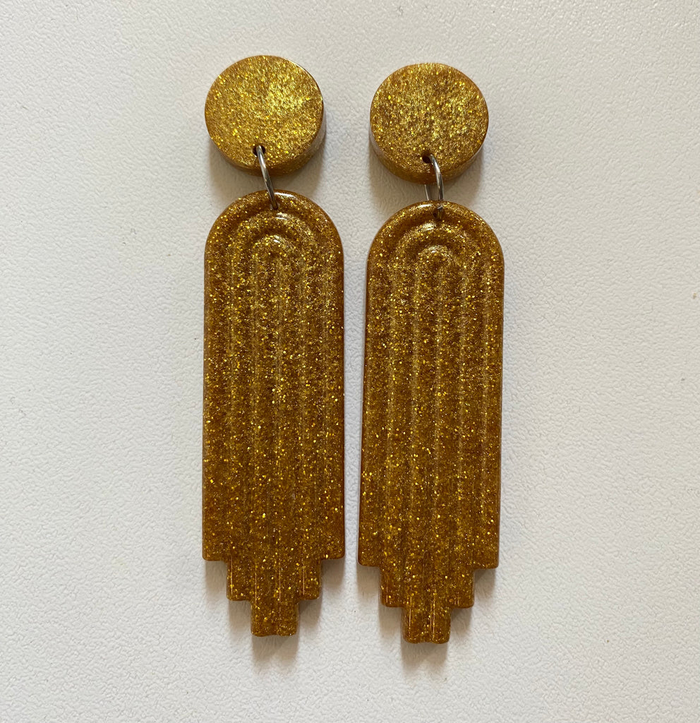 Art Deco Doll Earrings-Handmade Locally!