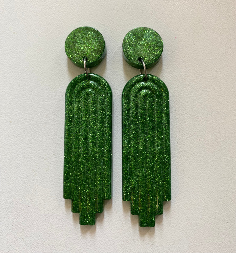 Art Deco Doll Earrings-Handmade Locally!