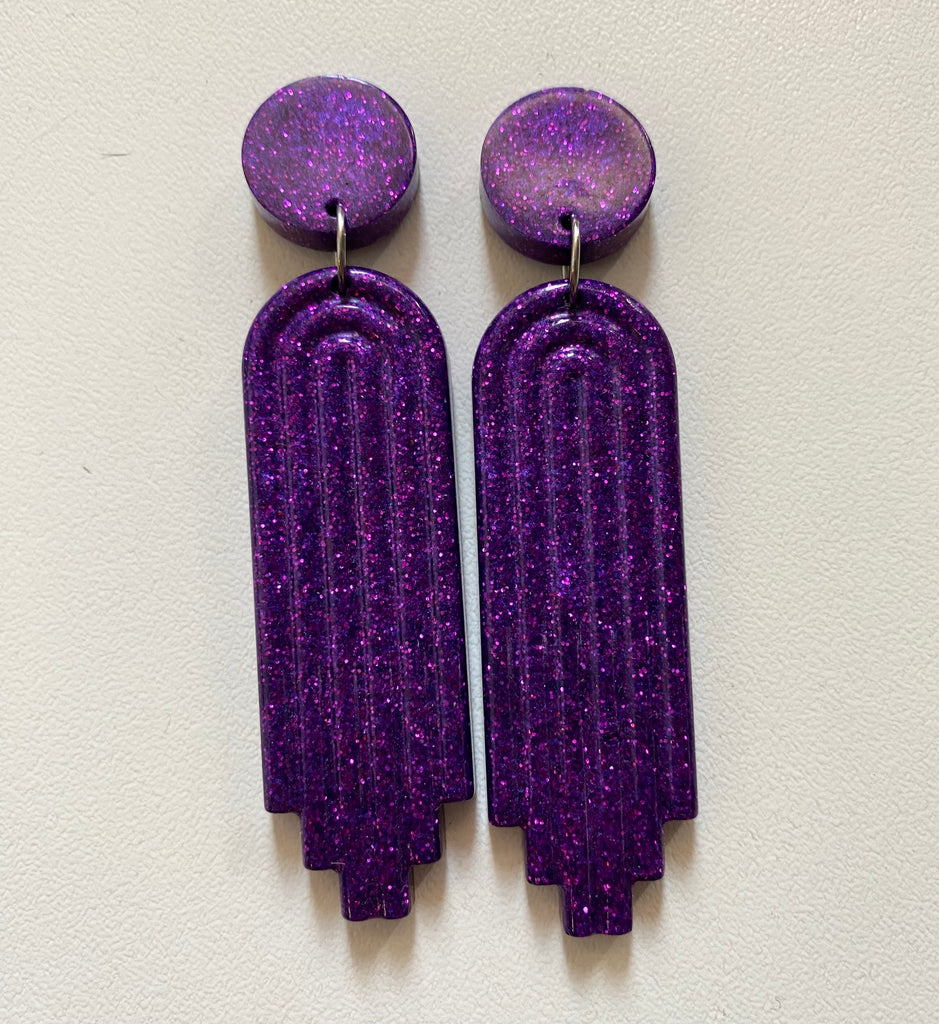 Art Deco Doll Earrings-Handmade Locally!