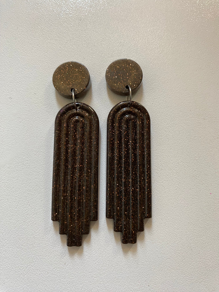 Art Deco Doll Earrings-Handmade Locally!