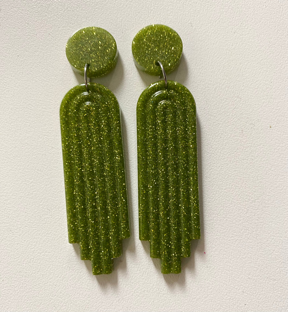 Art Deco Doll Earrings-Handmade Locally!