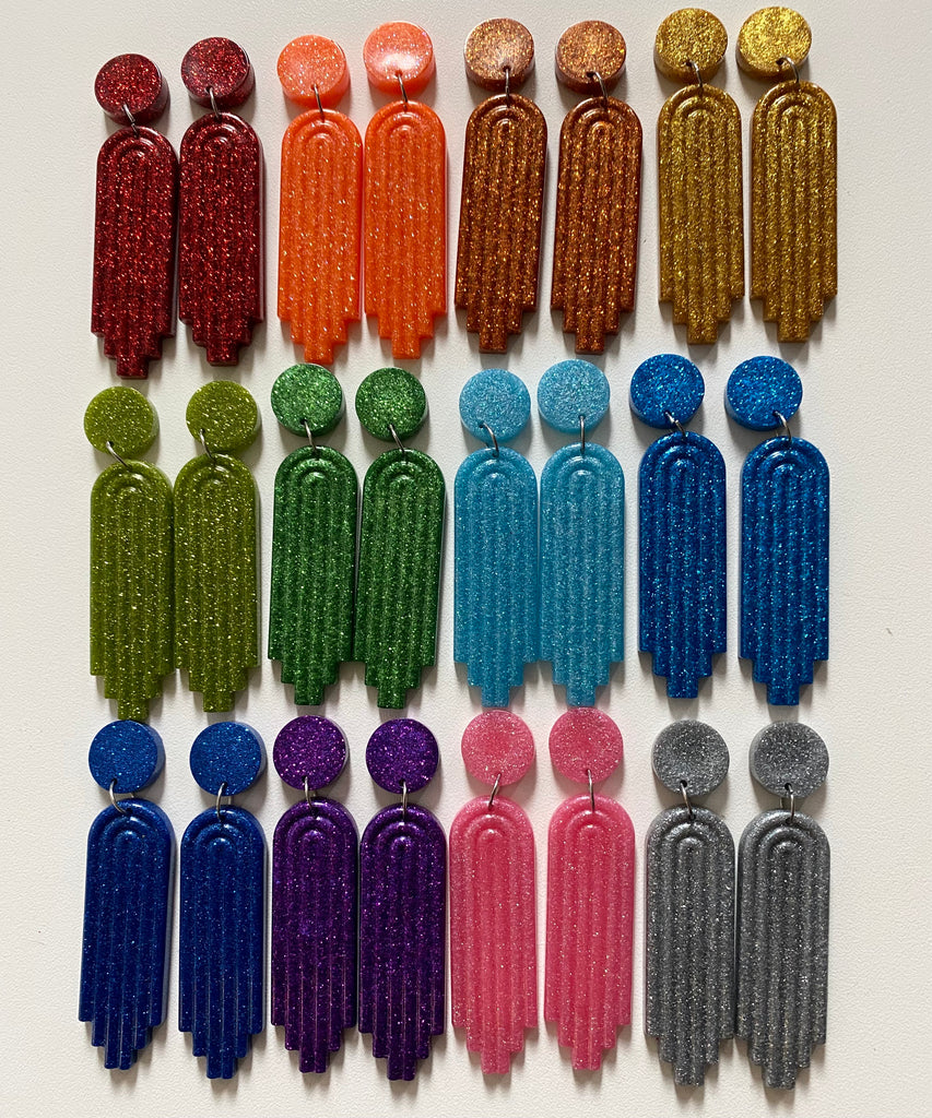 Art Deco Doll Earrings-Handmade Locally!