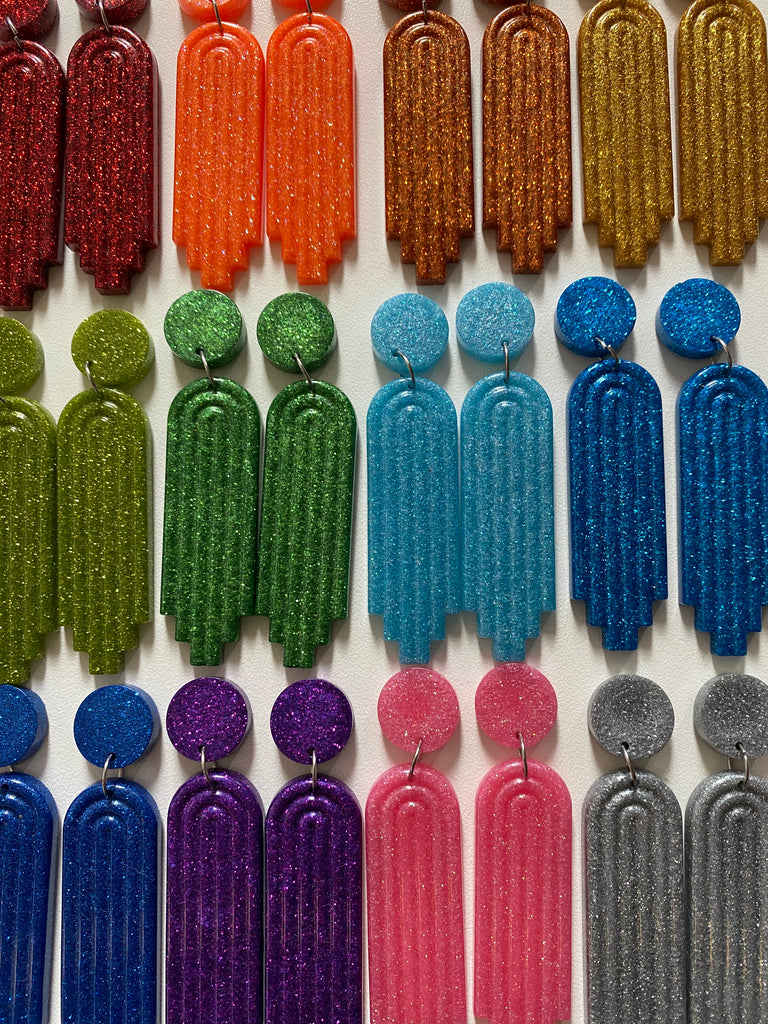 Art Deco Doll Earrings-Handmade Locally!