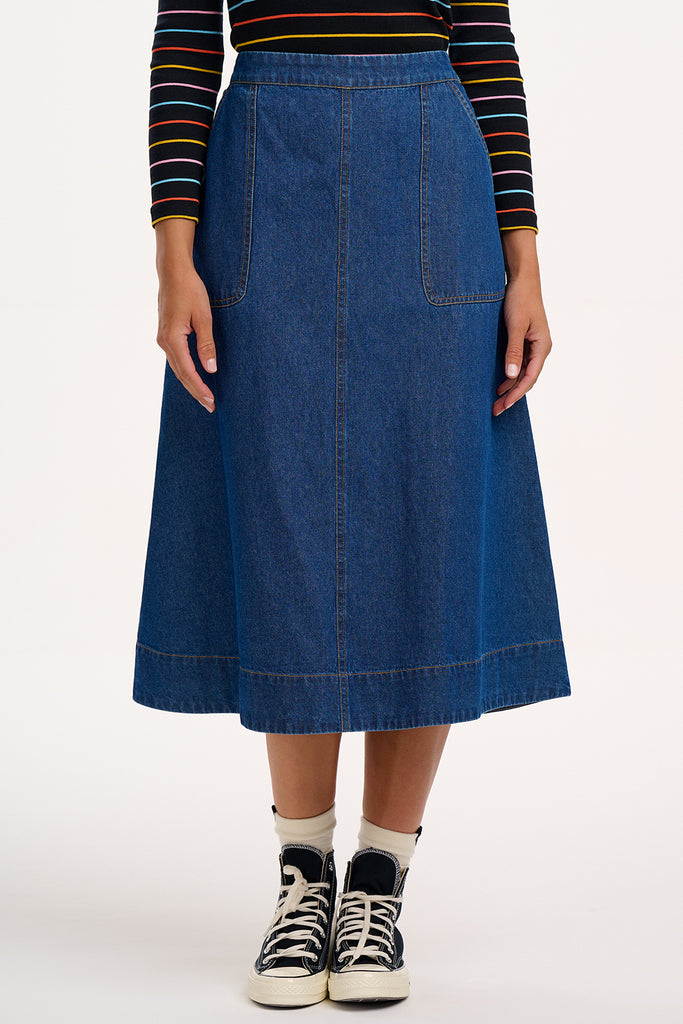 Joanna Denim Midi Skirt